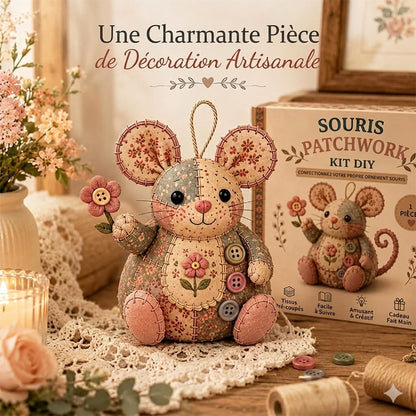Kit de Couture Souris en Peluche Rétro – Fait Main
