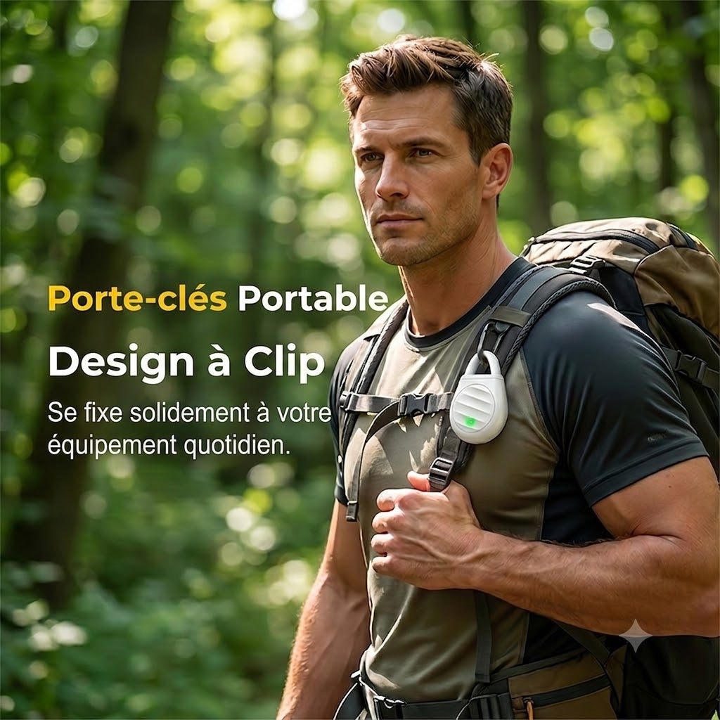 Mini Porte-Clés Répulsif Anti-Nuisibles à Ultrasons