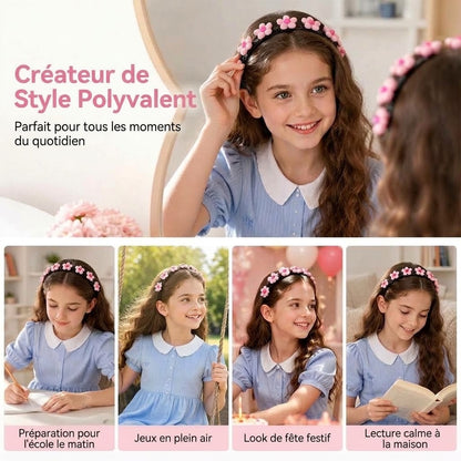 Serre-tête dessin animé avec pinces à tresses pour filles OmniLiving™ | 13 modèles mignons