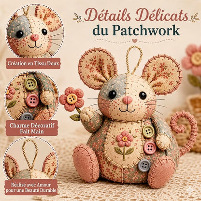 Kit de Couture Souris en Peluche Rétro – Fait Main