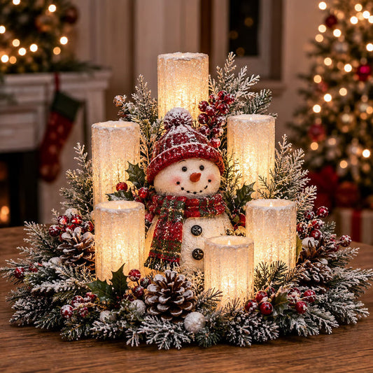 VaraLiving™ Bougie LED de Noël Sans Flamme Effet Flamme Réaliste | Décoration Lumineuse Cosy pour Table & Fenêtre