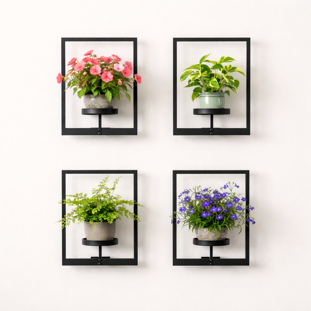 Tableau végétal 3D dans un cadre en bois OmniLiving™ | Décoration murale naturelle et aménagement intérieur vert