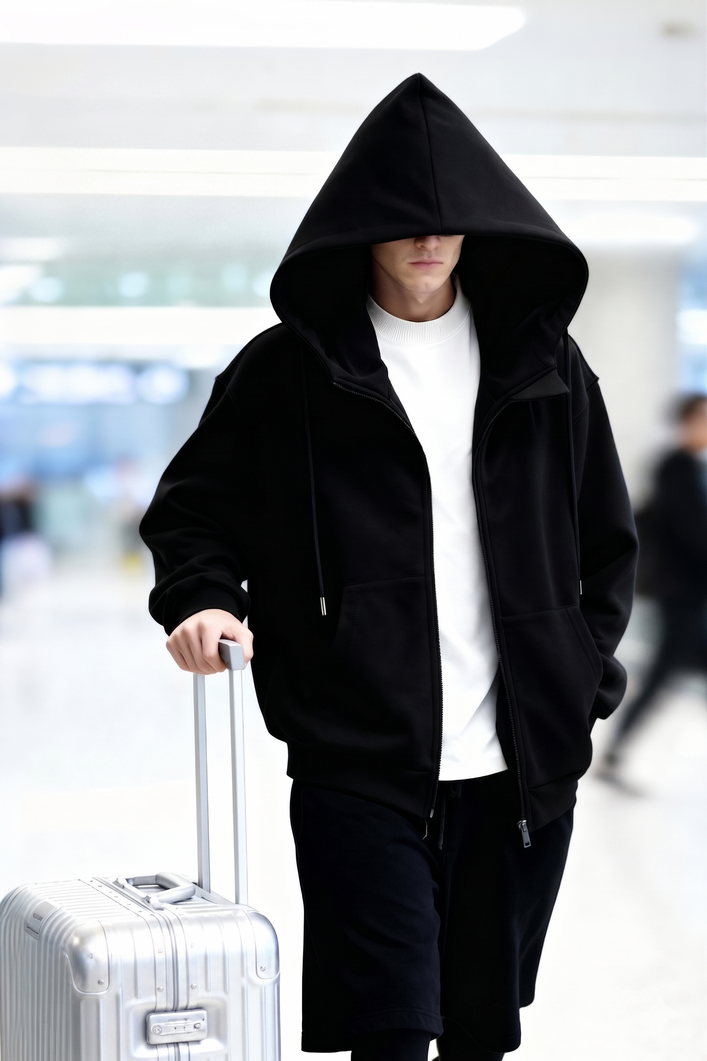 Hoodie de Voyage 2026 – Oreiller Gonflable Intégré & Confort Premium