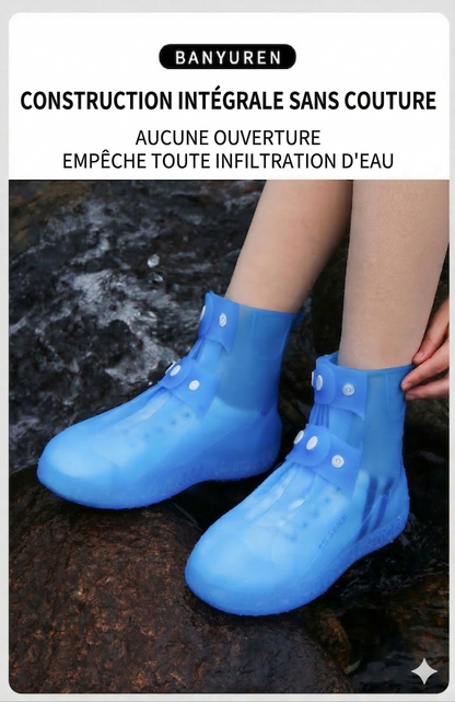 Couvre-chaussures Imperméables en Silicone – Antidérapants et Ultra-Résistants pour la Pluie