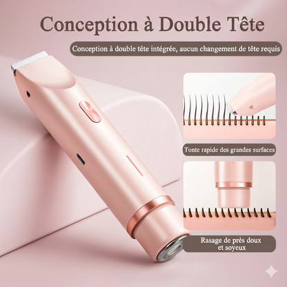 Rasoir Électrique 2-en-1 pour Femmes – Étanche & Doux pour la Peau