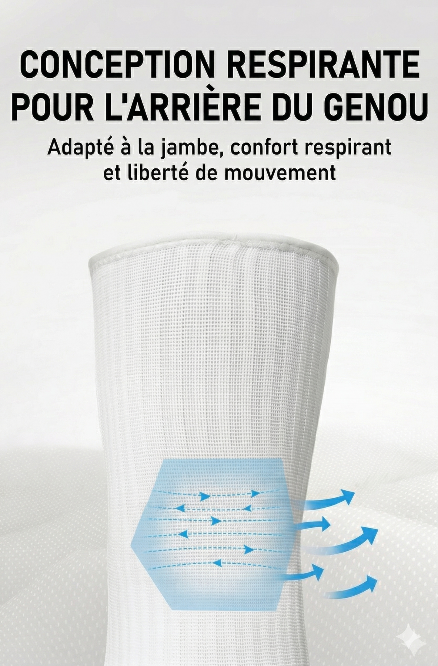 Genouillère de Compression Élastique – Prévention des Blessures et Soulagement des Douleurs (Running, Padel, Fitness)