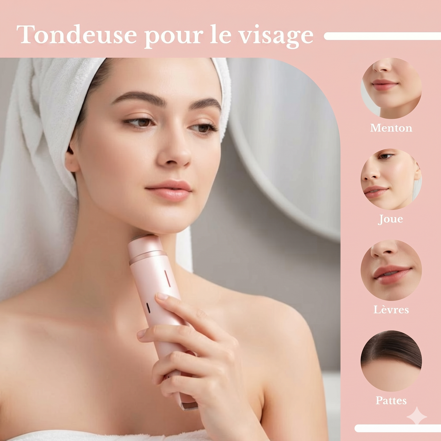 Rasoir Électrique 2-en-1 pour Femmes – Étanche & Doux pour la Peau