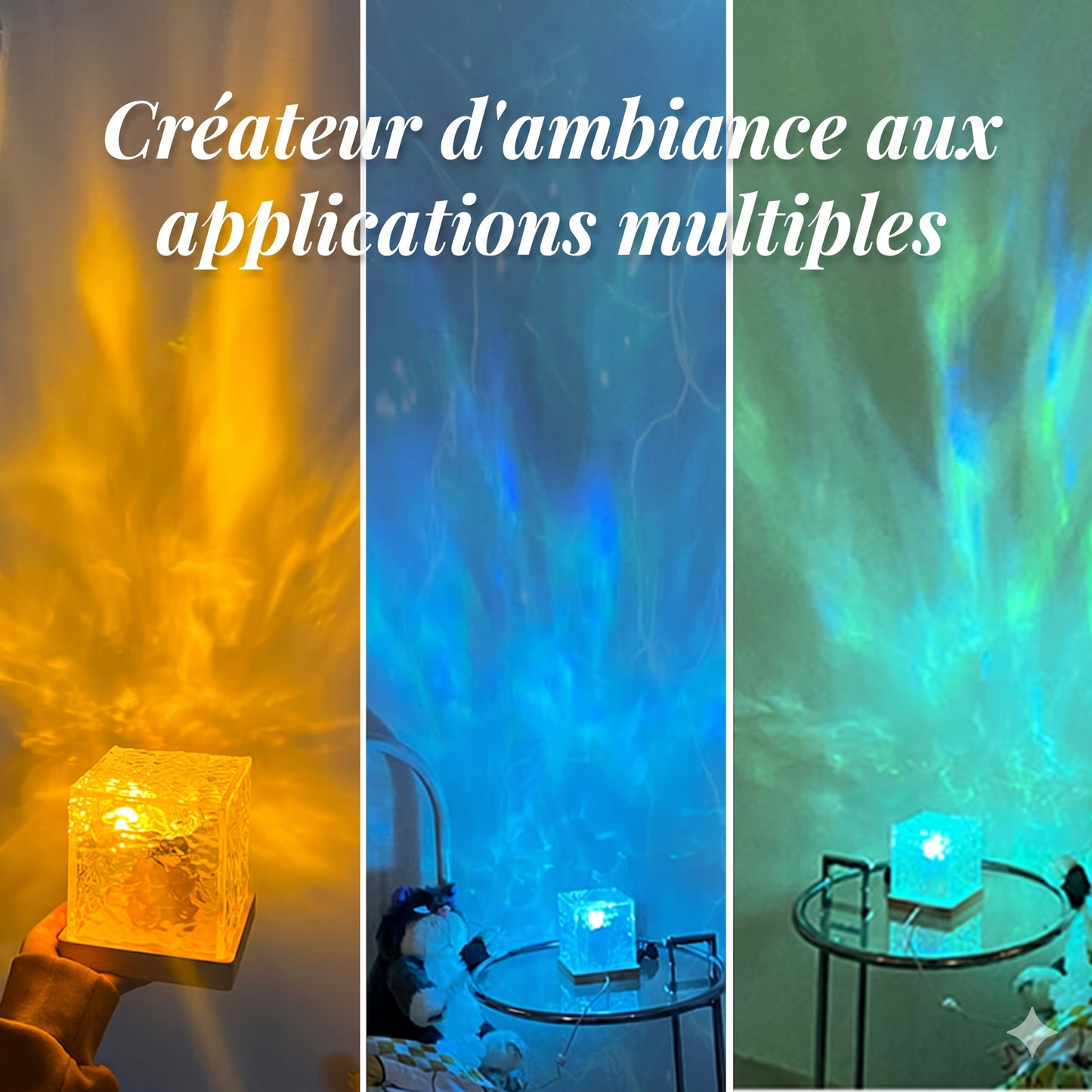Projecteur Effet d'Eau 3D – 16 Couleurs Dynamiques