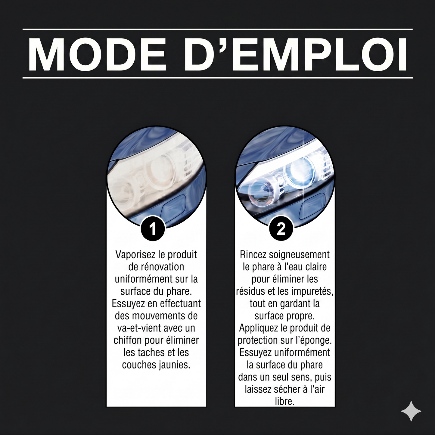 Kit de Rénovation de Phares Premium – Clarté & Éclat en Quelques Minutes