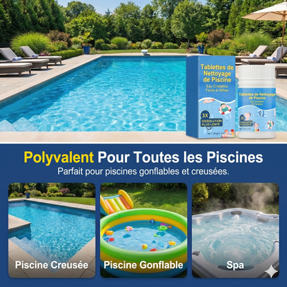Pastilles de Nettoyage Piscine – Eau Cristalline & Protection Totale