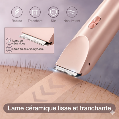 Rasoir Électrique 2-en-1 pour Femmes – Étanche & Doux pour la Peau