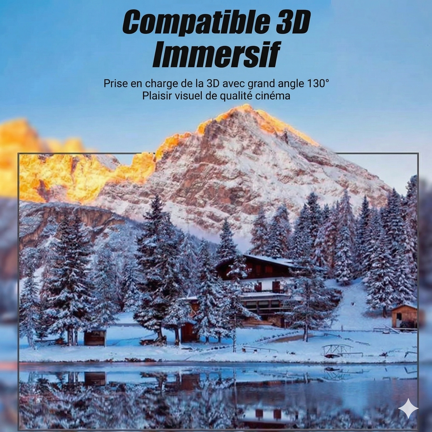 Écran de Projection Portable 4K Anti-Lumière – Toile Pliable et Occultante pour Home Cinéma