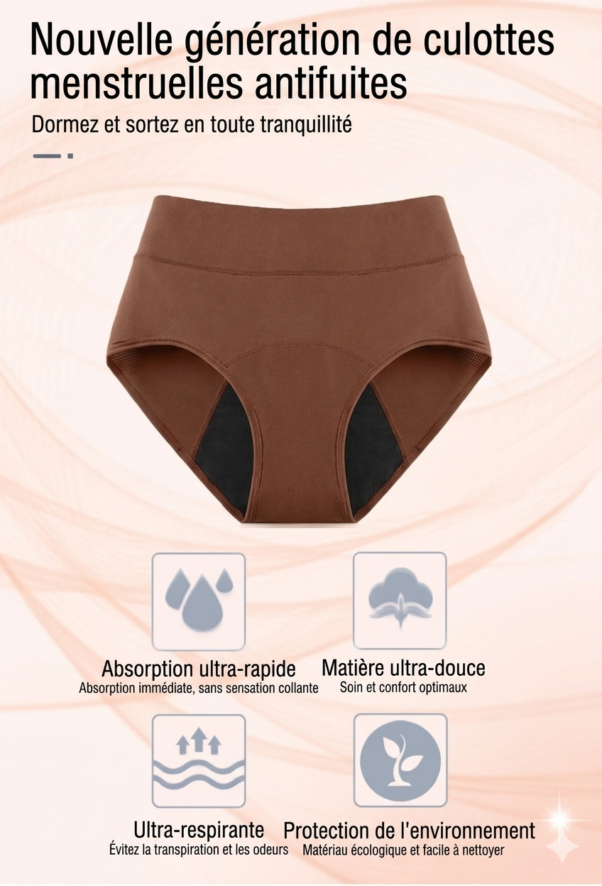 Culottes Protection Maxi (Lot de 2) – Taille Haute & Anti-Fuites