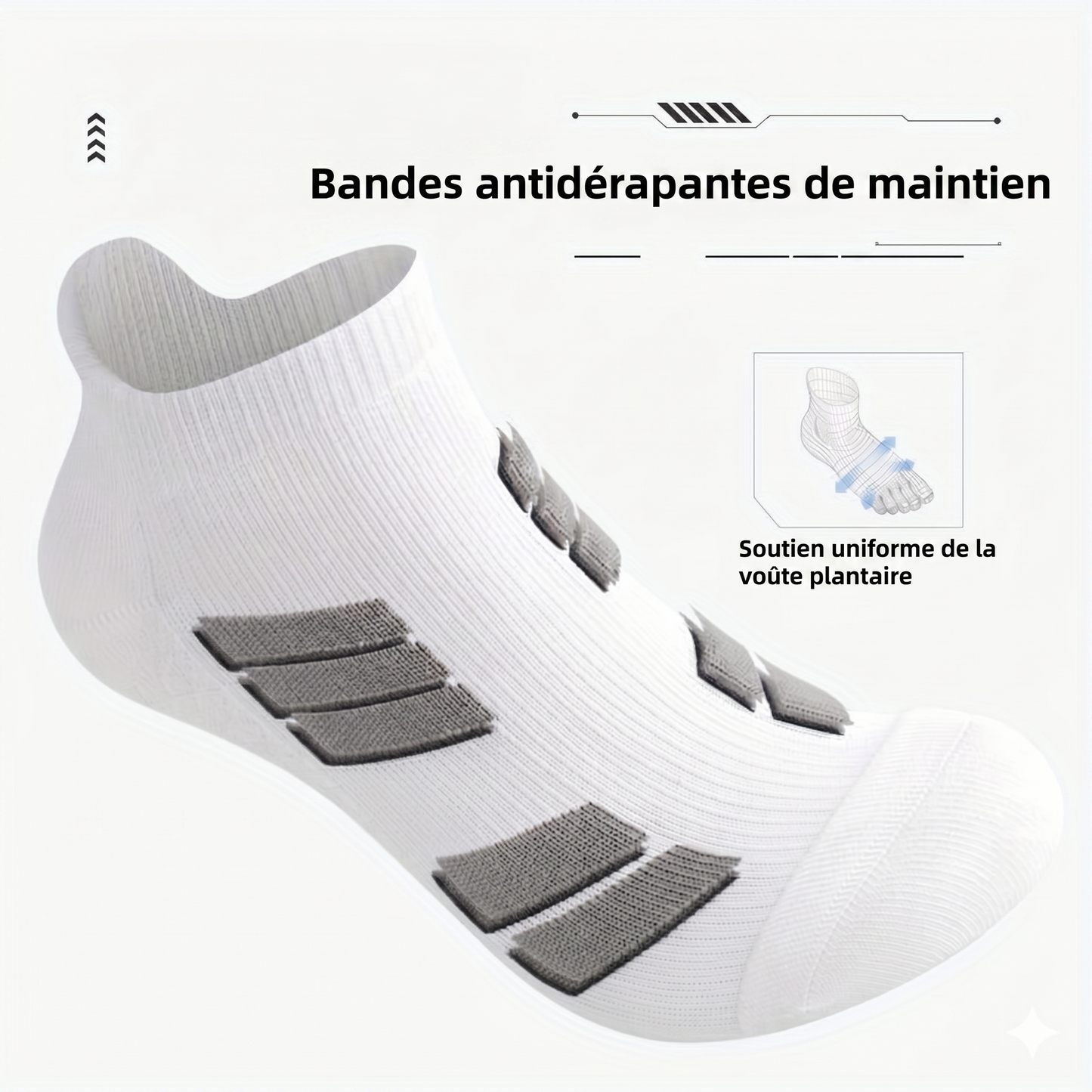 Socquettes Invisibles Mixtes – Antidérapantes, Respirantes & Idéales pour le Sport