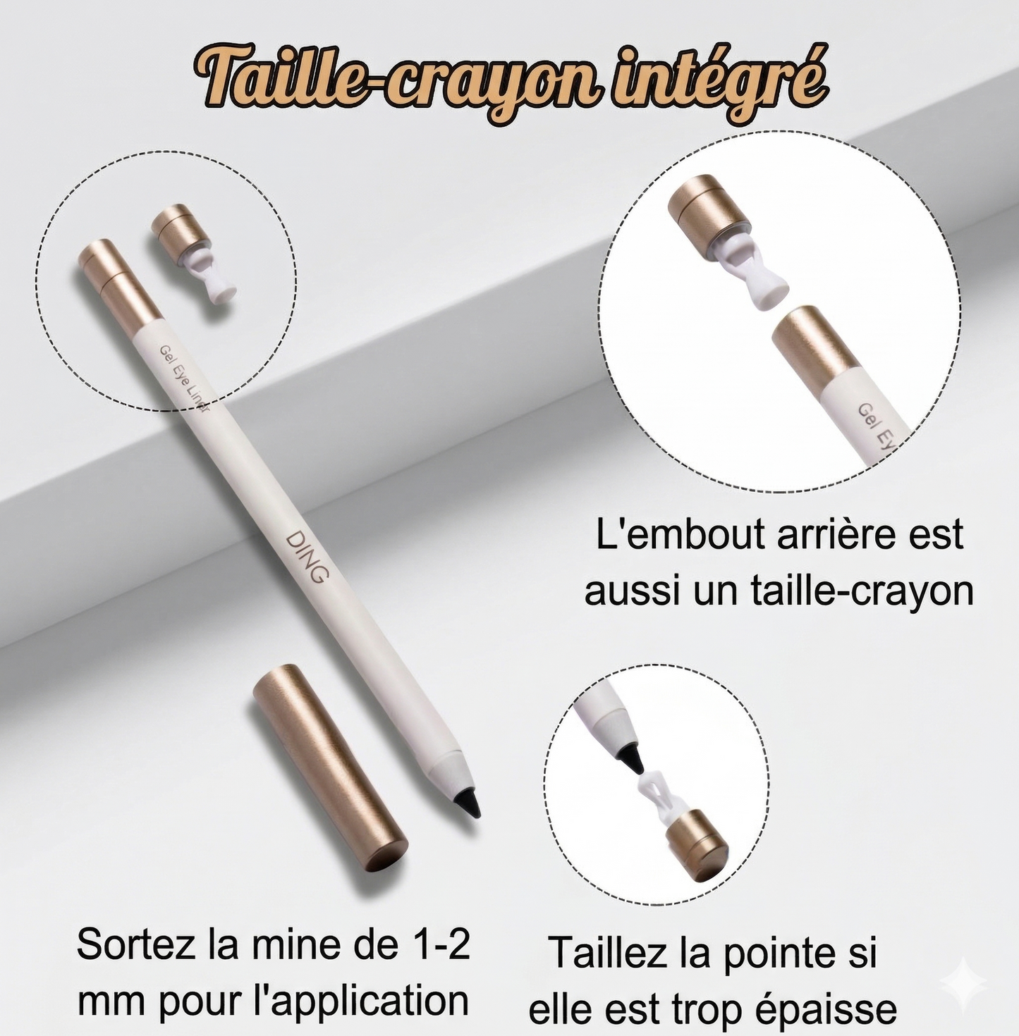 Eyeliner Waterproof Séchage Rapide – Longue Tenue