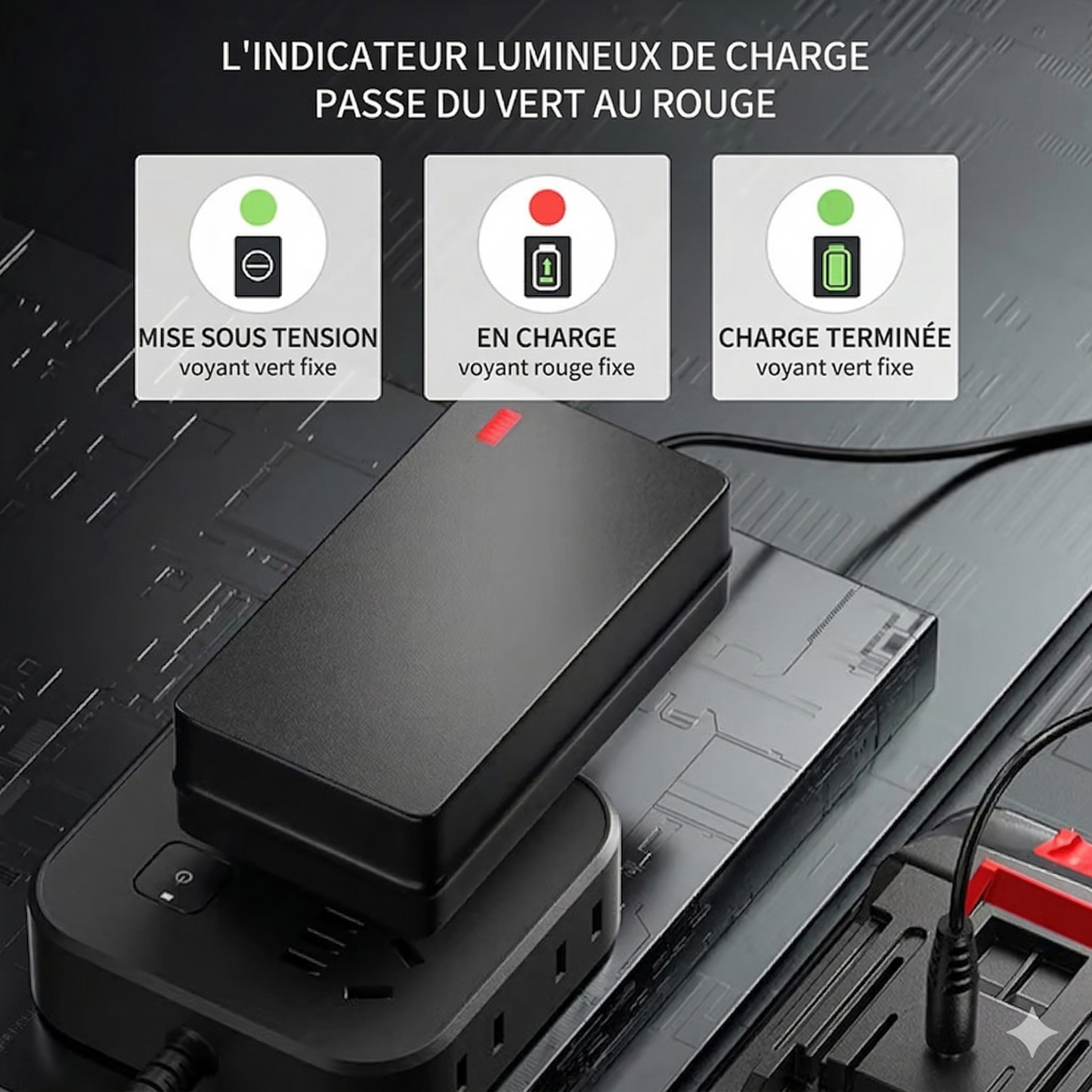Chargeur de Batterie Lithium Universel – Chargeur Rapide pour Trottinette Électrique, Drone et Outillage (Certifié CE)
