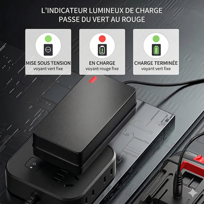 Chargeur de Batterie Lithium Universel – Chargeur Rapide pour Trottinette Électrique, Drone et Outillage (Certifié CE)