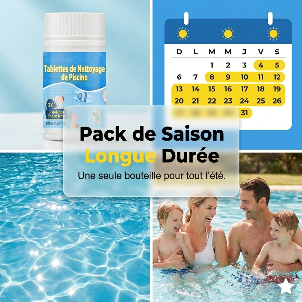 Pastilles de Nettoyage Piscine – Eau Cristalline & Protection Totale