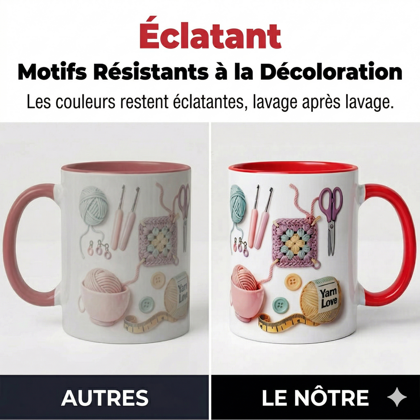Mug en Céramique Effet Tricot – Design Cocooning
