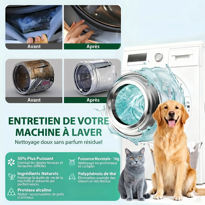 Pastilles Nettoyantes Lave-Linge – Élimination des Odeurs & Résidus