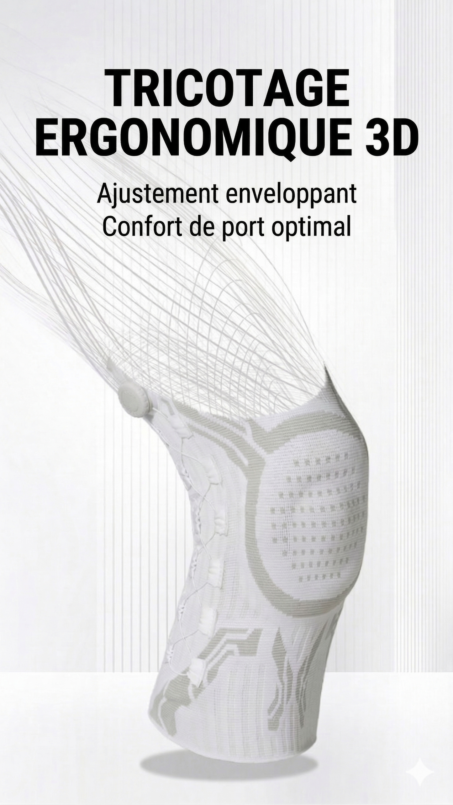 Genouillère de Compression Élastique – Prévention des Blessures et Soulagement des Douleurs (Running, Padel, Fitness)