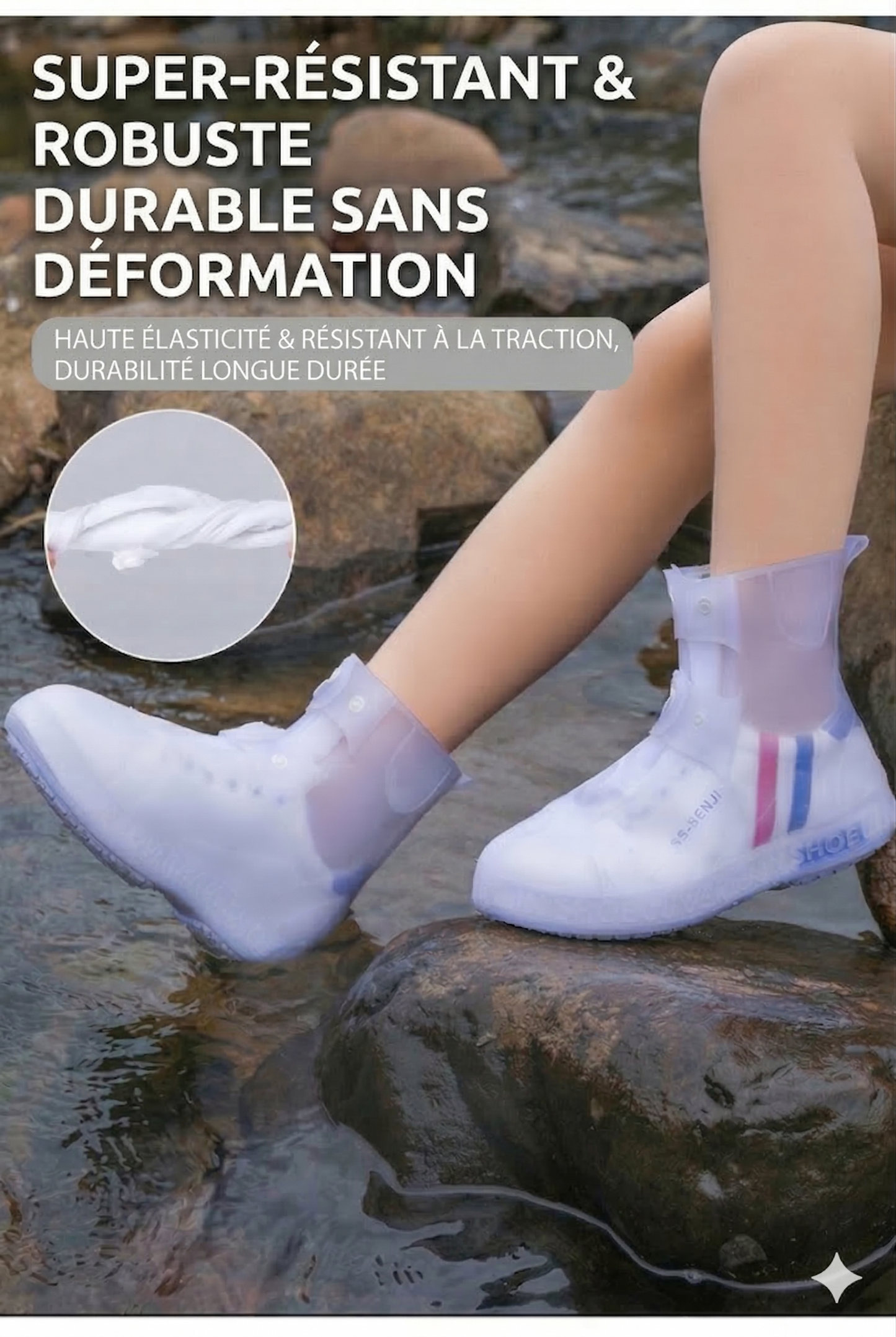Couvre-chaussures Imperméables en Silicone – Antidérapants et Ultra-Résistants pour la Pluie