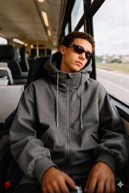 Hoodie de Voyage 2026 – Oreiller Gonflable Intégré & Confort Premium