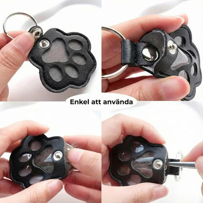 Porte-clés Souvenir Personnalisé en Cuir Véritable – "Toujours avec toi" (Chien & Chat) – [1 ACHETÉ = 1 OFFERT]