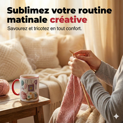 Mug en Céramique Effet Tricot – Design Cocooning