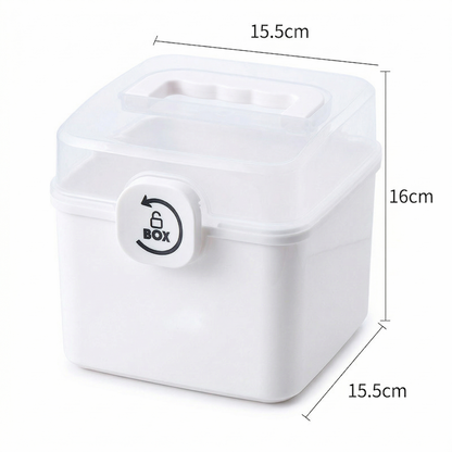 Boîte à Pharmacie Portable Multi-Compartiments – Rangement Médical Anti-Humidité pour Famille et Enfants