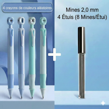 Crayon Éternel Ergonomique pour Enfants – Aide à la Posture d'Écriture et Sans Taillage