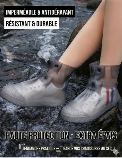 Couvre-chaussures Imperméables en Silicone – Antidérapants et Ultra-Résistants pour la Pluie