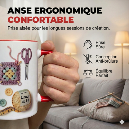 Mug en Céramique Effet Tricot – Design Cocooning