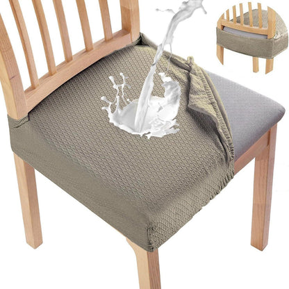 Lot de 2 Housses d'Assise de Chaise en Jacquard Imperméable – Antidérapantes et Faciles d'Entretien