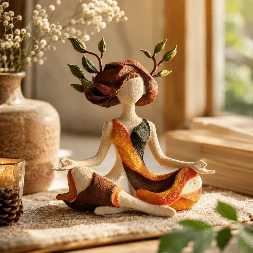 Figurine de méditation paisible OmniLiving™ | Décoration zen et esprit serein pour la maison