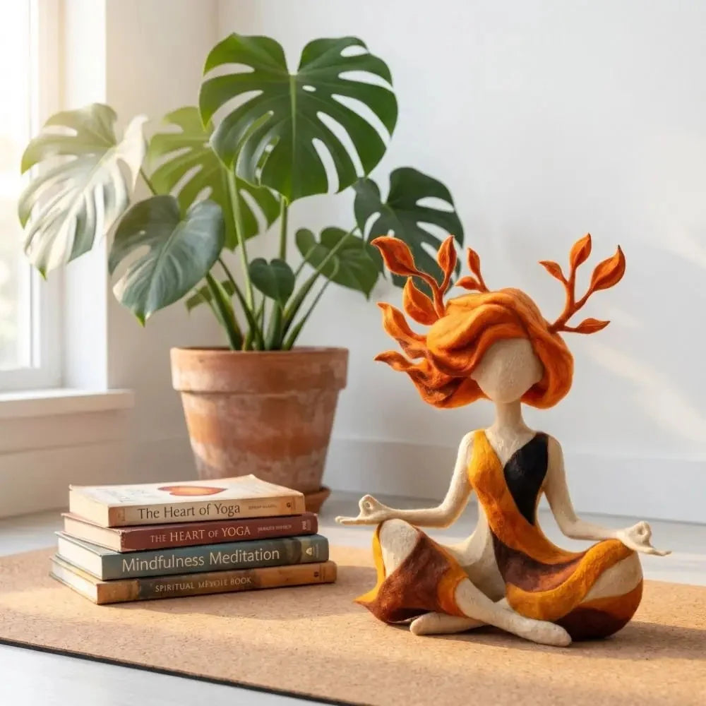 Figurine de méditation paisible OmniLiving™ | Décoration zen et esprit serein pour la maison