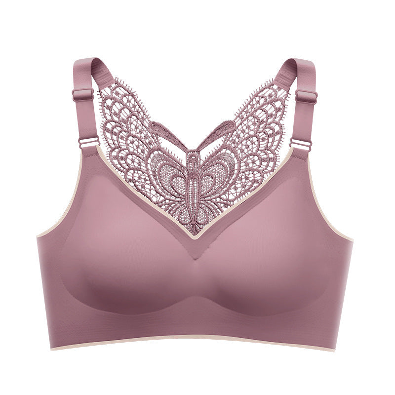 Soutien-Gorge Sans Armature avec Broderie Papillon – 1 ACHETÉ = 1 OFFERT (Pack de 2)