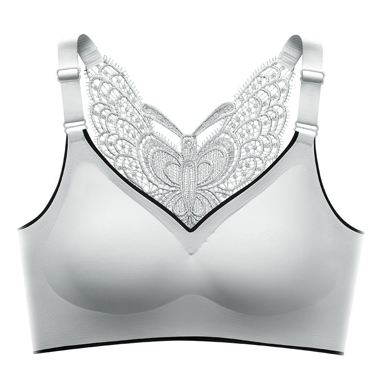 Soutien-Gorge Sans Armature avec Broderie Papillon – 1 ACHETÉ = 1 OFFERT (Pack de 2)