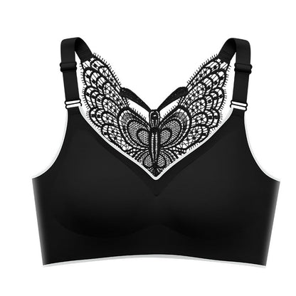Soutien-Gorge Sans Armature avec Broderie Papillon – 1 ACHETÉ = 1 OFFERT (Pack de 2)