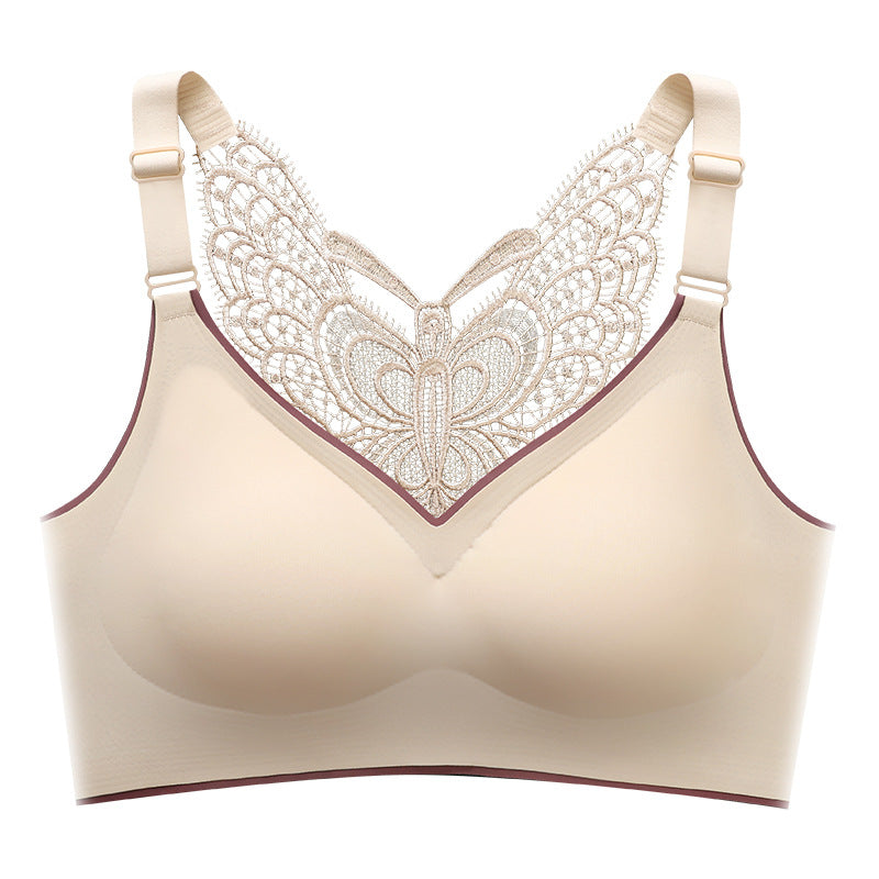 Soutien-Gorge Sans Armature avec Broderie Papillon – 1 ACHETÉ = 1 OFFERT (Pack de 2)