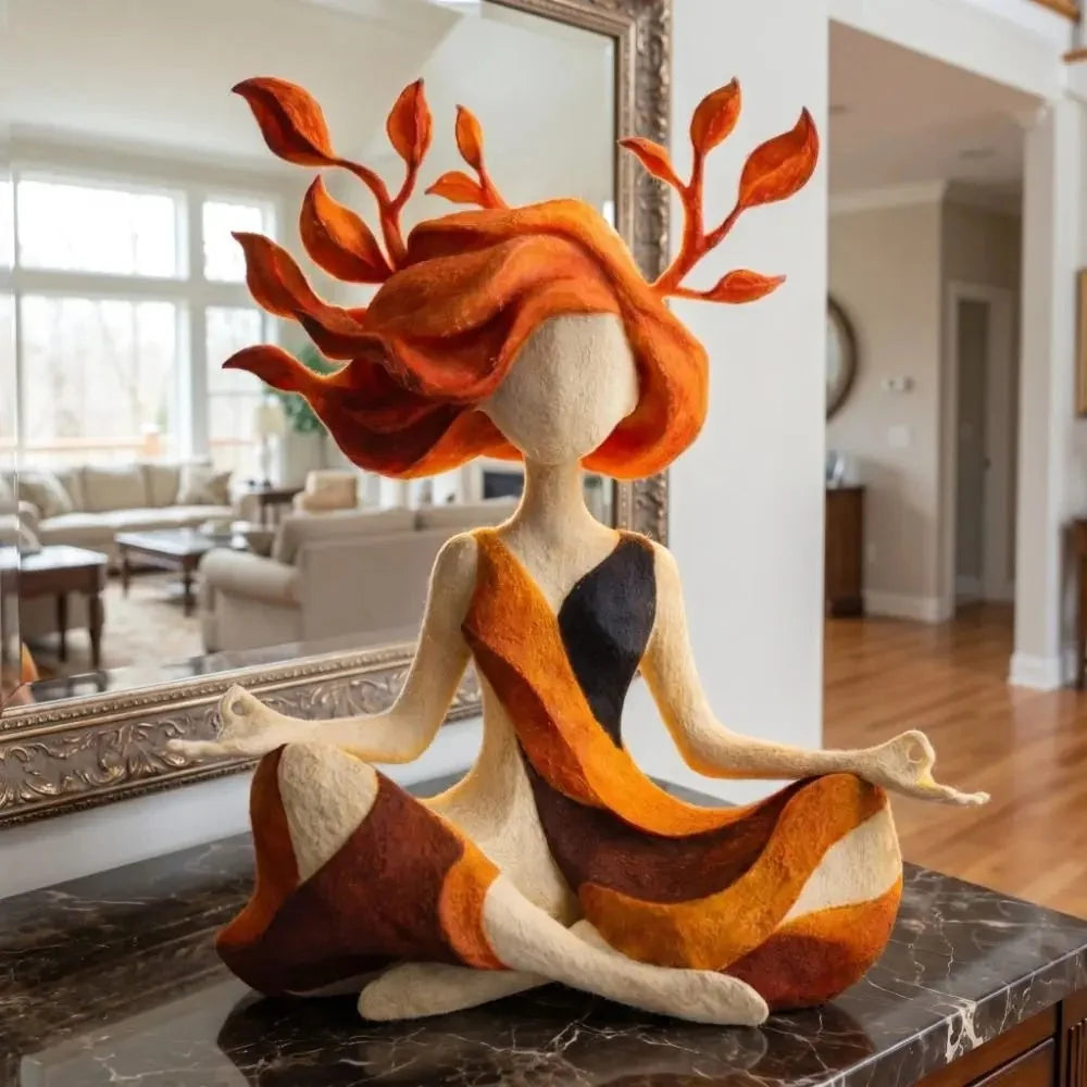 Figurine de méditation paisible OmniLiving™ | Décoration zen et esprit serein pour la maison
