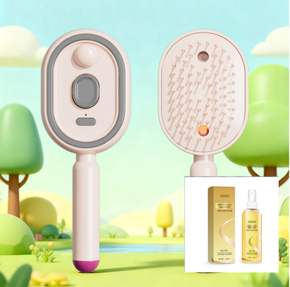 Brosse de Massage Capillaire à Brume Électrique