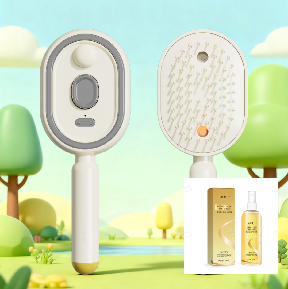 Brosse de Massage Capillaire à Brume Électrique