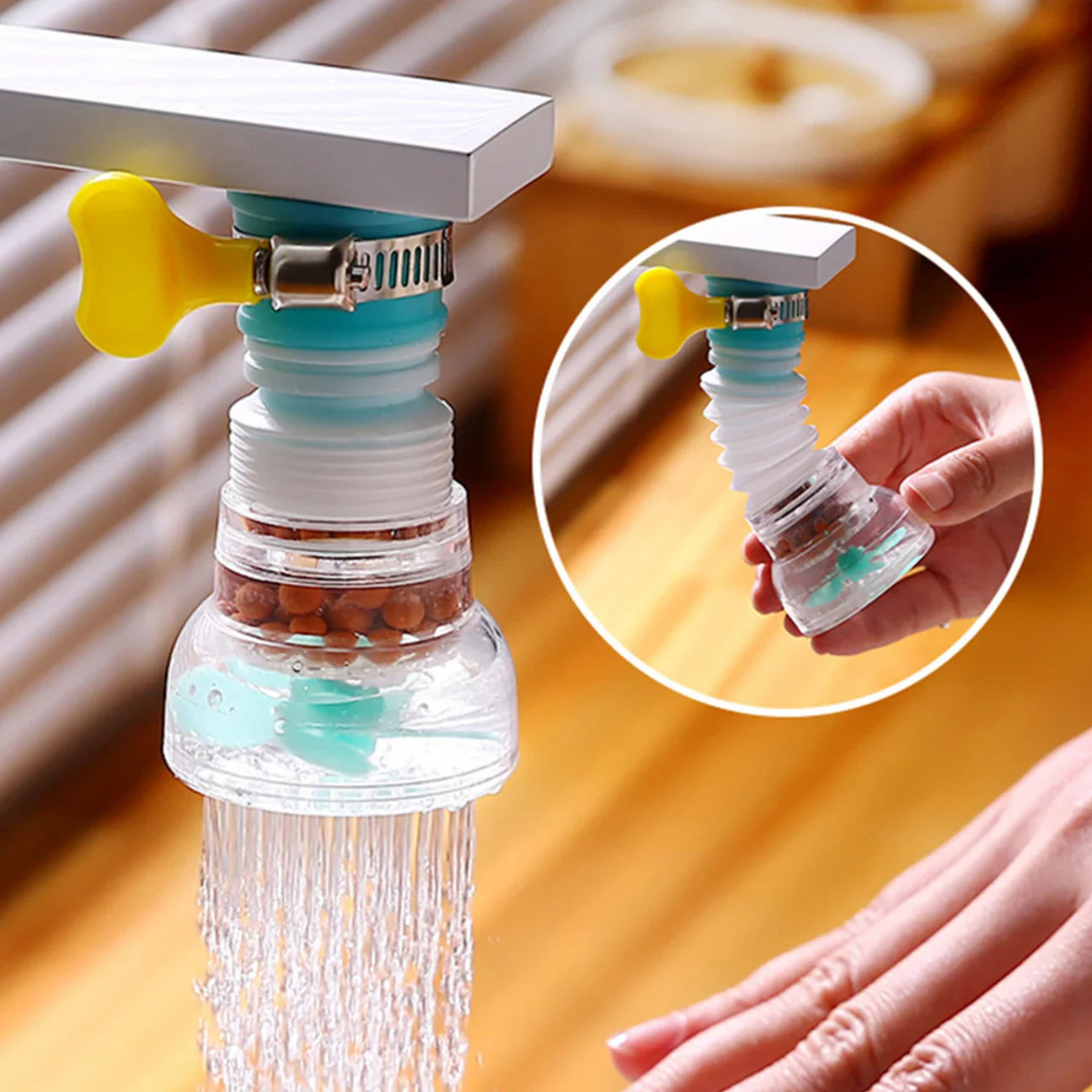 Extension de Robinet Haute Pression avec Hélice & Filtre – Économiseur d'Eau Universel
