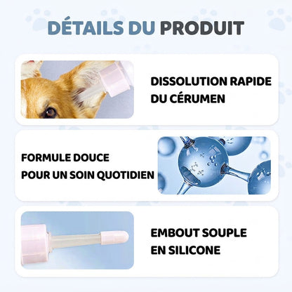 Nettoyant d'Oreilles pour Chiens & Chats – Lotion Auriculaire Douce et Apaisante