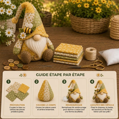 SilkEase™ Kit de Couture DIY Lutin de Noël | Création Facile pour Débutants & Enfants