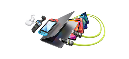 Câble de charge multiple 240W FISHING™ | USB-C et Lightning universel
