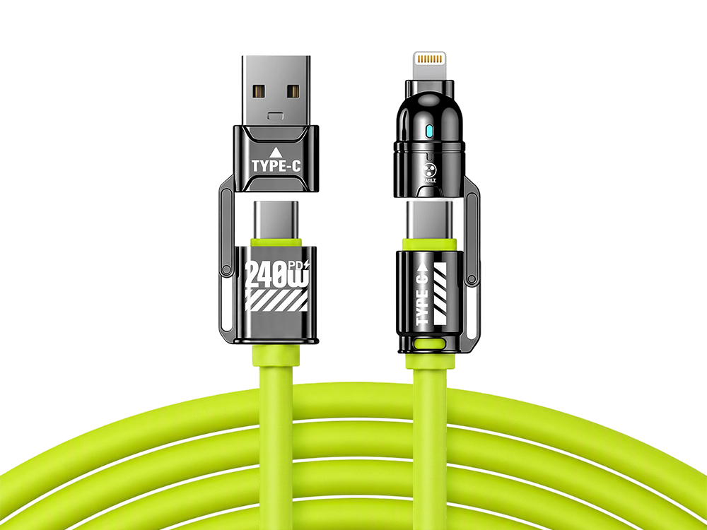 Câble de charge multiple 240W FISHING™ | USB-C et Lightning universel