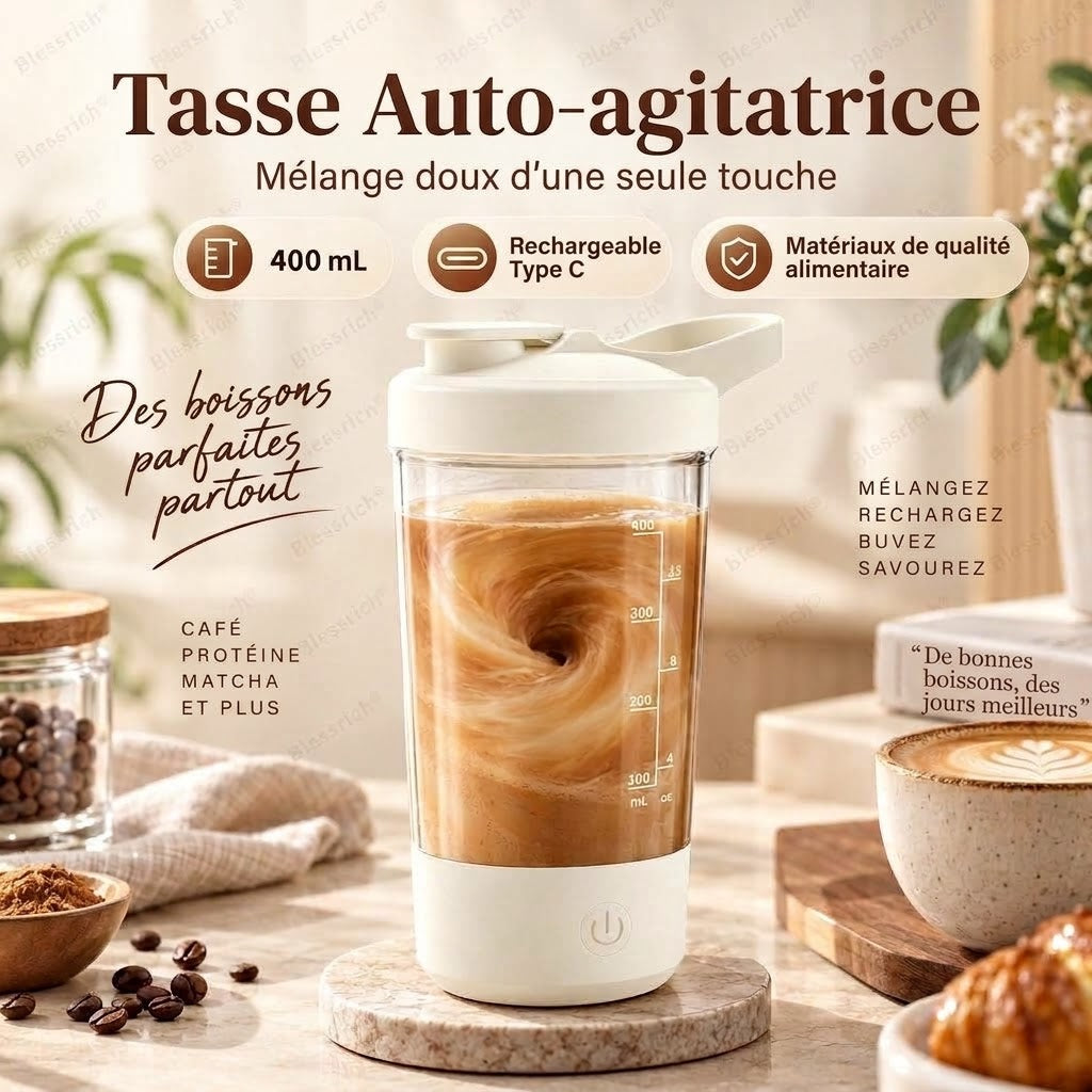 OmniLiving™ Mug Magnétique Auto-Mélangeur Automatique