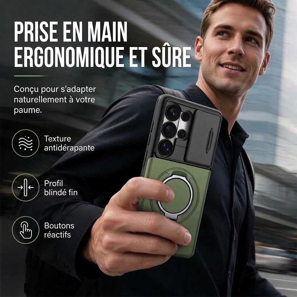 Coque antichoc pour Samsung avec porte-cartes caché FISHING™ | Protection 2-en-1